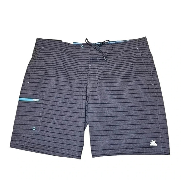 Zeroxposur Swim Trunks/Shorts - Mens Size XXL - Black/Grey/Blue - Picture 1 of 4
